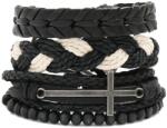 HARAHU Brățări bărbați VI-33259 Cross - Negru KP33259