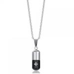 HARAHU Colier PI-22810 - Argintiu / Negru KP22810