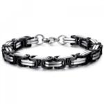 HARAHU Brățară AL-29854 - Negru / Argintiu / 18cm KP29854