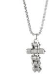 HARAHU Colier Chain Cross - Argintiu KP29314