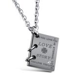 HARAHU Colier Love Story - Argintiu / Negru KP21664
