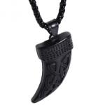 HARAHU Colier bărbătesc Colț - Negru KP20483