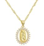 HARAHU Colier Medalion Fecioara Maria - Aurie KP21662