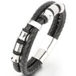 HARAHU Brățară RY-17934 - Neagră / Argintie KP17934