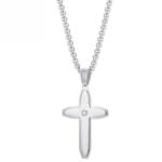 HARAHU Colier Sweet Cross - Argintiu KP20496