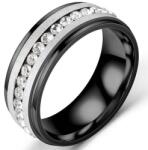 HARAHU Inel Noemi - Negru / Argintiu/ 57mm KP17159