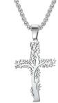HARAHU Colier Tree Cross - Argintiu KP34110