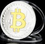 HARAHU Monedă Bitcoin - Argintiu/Auriu KP3114 Moneda