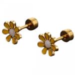 HARAHU Cercel Flower - Aur / Galben KP21745