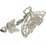 HARAHU Agrafă pentru păr Butterfly - Argintie KP30303