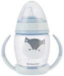 KikkaBoo Чаша със силиконов накрайник KikkaBoo - Happy face, Blue, 200 ml (31302030072)