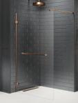 NEW TRENDY Avexa Copper Brushed perete cabină de duș walk-in 60 cm cupru periat/sticla transparentă EXK-7165 (EXK7165)