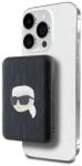KARL LAGERFELD Powerbank inductive KLPB5FPGKSKIHK 16W 5000mAh fekete/fekete Karl Head Pin MagSafe