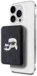 KARL LAGERFELD Induktív Powerbank KLPB5FPGKSKCHK 16W 5000mAh fekete/fekete Karl&Choupette Head Pin MagSafe