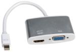 Roline Преходник Roline 12.03. 3161, Mini DisplayPort(м) към VGA/HDMI(ж), бял (12.03.3161)