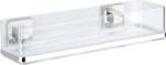 WENKO Vacuum-loc Quadro Polc Maxi 38, 5x8, 5x14, 5cm, áttetsző-króm Színű