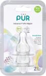 PUR BABY Set 2 tetine silicon advanced, marime M, 3-6 luni, PUR