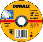 DEWALT Vágótárcsa rozsdamentes acélhoz, lapos 125 x 2, 1 x 22, 23 mm DT42340Z (DT42340Z)
