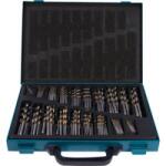 Makita fémfúró készlet HSS-TiN 10 db 1-8 (egyenként 0, 5 mm) és 5 db 8, 5-10 mm (egyenként 0, 5 mm), 170 db D-30564 (D-30564)