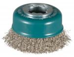 Makita rozsdamentes acél drótcsésze kefe-hullámos huzal átmérő 0, 3 mm X-LOCK 75 mm D-73346 (D-73346)