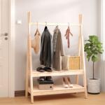 vidaXL tömör fenyőfa ruhatartó állvány 100 x 45, 5 x 150 cm (824988)