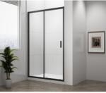 SAPHO POLYSAN EASY LINE BLACK tolóajtó, 1300mm, matt fekete profil/transzparent üveg (EL1315B) (EL1315B) - szaniteresklimacenter