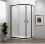 SAPHO POLYSAN EASY LINE BLACK íves zuhanykabin, 1000x800mm, matt fekete profil/transzparent üveg (EL2915B) (EL2915B) - szaniteresklimacenter