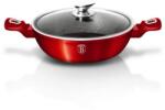 Berlinger Haus Burgundy Metallic Line Indukciós alacsony lábas fedővel 32cm BH/1264N