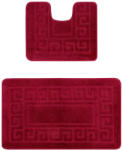 Set Baie Set 2 Covorase Baie, Antiderapante, Ethnic Burgundy (8680318613844) Covor baie