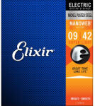 Elixir 12002 NANOWEB Super Light, Струни за електрическа китара 09-42 (NW09-42E)