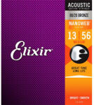 Elixir 11102 NANOWEB Medium, Струни за акустична китара 13-56 (NW13-56A)