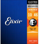 Elixir 12052 NANOWEB Light, Струни за електрическа китара 10-46 (NW10-46E)