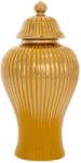 Iliadis Alexandros Vaza din ceramica Yellow Gold cu capac 35 cm (88129)