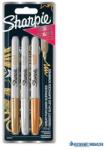 Sharpie Alkoholos marker készlet, 1, 4 mm, kúpos, SHARPIE "Metallic", 3 különböző szín (SR1986006) - kecskemetirodaszer