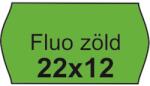  Árazószalag, 22x12 FLUO zöld - 10 tekercs (IS2212FZ) - papiruniverzum