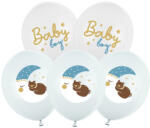 PartyDeco Baloane Baby Boy 30 cm, 6 buc
