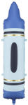 PartyDeco Balon din folie Creion colorat albastru 23 x 104 cm