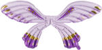PartyDeco Balon din folie Aripi de fluture mov, 102x50 cm