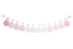 Chaks Ghirlandă Baby Shower - Berze albe/roz