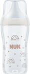 Nuk Шише със силиконов биберон NUK - Perfect Match, 260 ml, размер M, Дъга (10216015)