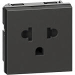 Legrand Priza, Modulara, 2P+T, Euro-US, 16A2M, Negru, Bticino, Living, Now, KG4126 (KG4126)