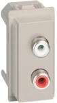 Legrand Priza, dubla, RCA, Modulara, 1M, Nisip, Bticino, Living, Now, KM4269R (KM4269R)