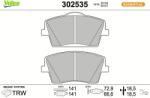 VALEO set placute frana, frana disc VALEO ESSENTIAL 302535 (302535)