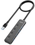 Mokin HUB 5in1 MOKiN USB-A3.0 to 4xUSB-A + 1xUSB-C DC (black) (MOUC5708)