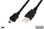 ASSMANN Connection cable USB A /miniUSB B M/M 3.0 m black basic (AK-300130-030-S)