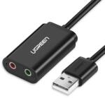 UGREEN Адаптер Ugreen - US205, USB2.0/3.5mm, черен (0412001) Звукови карти