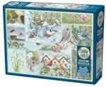 Cobble Hill 500 db-os puzzle - Garden Birds in Winter (45104) (45104)