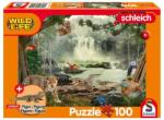 Schmidt Spiele 100 db-os Schleich puzzle figurával - Wild life in the rainforest (56467) (56467)