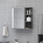 vidaXL szürke sonoma színű szerelt fa tükrös szekrény 62, 5x20, 5x64 cm (826352)