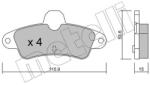 METELLI set placute frana, frana disc METELLI 22-0143-0